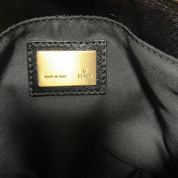 Vintage Fendi Black and Brown Logo Handbag - Picture 7 of 12
